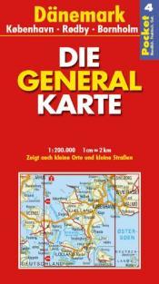 Cover von Die Generalkarte Pocket Dänemark 4, København, Rødby, Bornholm 1