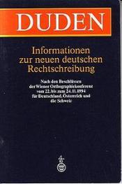 Cover von Duden. Informationen zur neuen deutschen Rechtschreibung