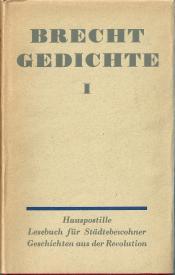 Cover von Bertolt Brecht Gedichte Band 1
