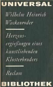 Cover von Herzensergießungen eines kunstliebenden Klosterbruders