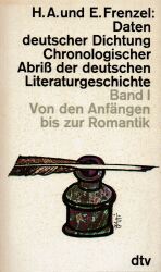 Cover von Daten deutscher Dichtung, Chronologischer Abriß der deutschen Literaturgeschichte Band I