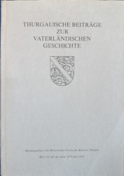 Cover von Thurgauische Beiträge zur Vaterländischen Geschichte