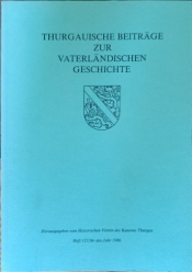 Cover von Thurgauische Beiträge zur Vaterländischen Geschichte