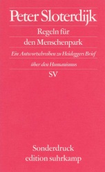 Buchcover von Regeln für den Menschenpark : ein Antwortschreiben zu Heideggers Brief über den Humanismus