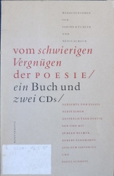 Cover von Vom schwierigen Vergnügen der Poesie