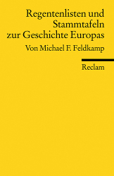 Cover von Regentenlisten und Stammtafeln zur Geschichte Europas