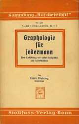 Buchcover von Graphologie für jedermann : Eine Einführung mit vielen Beispielen und Schriftbildern