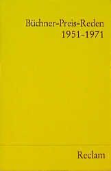Cover von Büchner-Preis-Reden 1951 - 1971