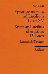 Cover von Epistulae morales ad Lucilium Liber XV Briefe an Lucilius über Ethik 15. Buch