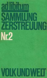 Buch-Sammler.de - Cover von ad libitum: Sammlung Zerstreuung, Nr. 2