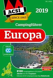 Cover von ACSI Internationaler Campingführer Europa 2019: in 2 Bänden inkl. Ermässigungskarte und ACSI Camping Europa-App Rabattcode. (Hallwag Promobil)